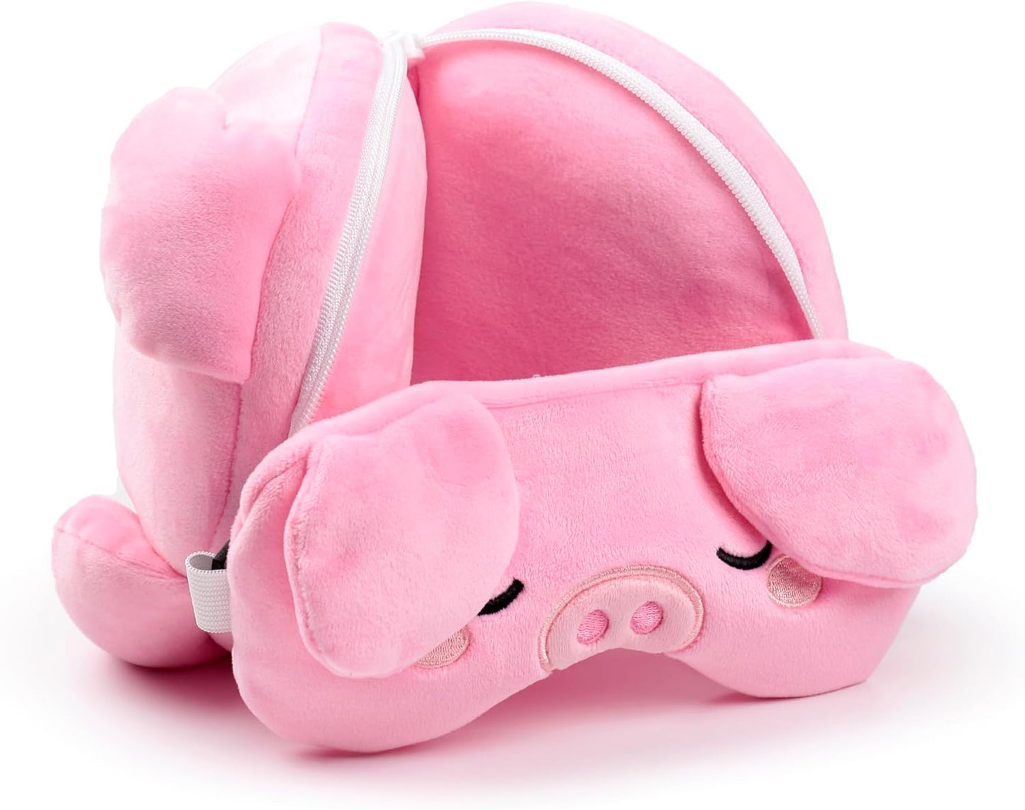 Pig Plush Travel Pillow & Eye Mask