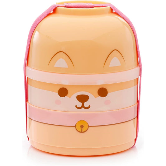 Adoramals Pets Shiba Stacked Round Bento