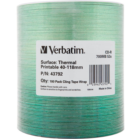 CD-R Printable, 52x 700MB, Pack of 100