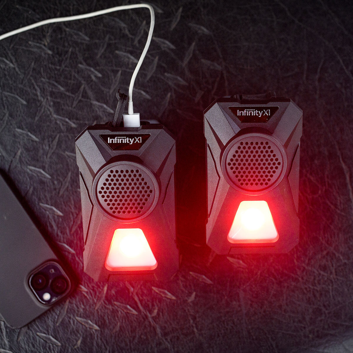 Infinity X1 LED Rechargeable Worklight with Bluetooth Speaker 2 Pack