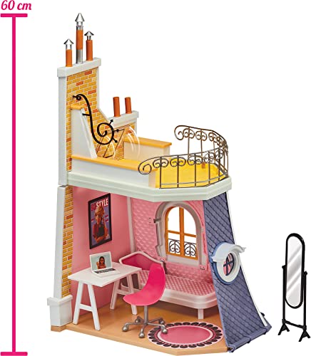 Miraculous 2in1 Balcony Bedroom Dolls House and Accessories Playset